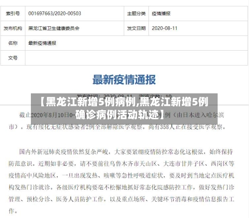 【黑龙江新增5例病例,黑龙江新增5例确诊病例活动轨迹】