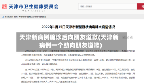 天津新病例确诊后向朋友道歉(天津新病例一个劲向朋友道歉)-第3张图片