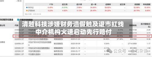 清越科技涉嫌财务造假触及退市红线 中介机构火速启动先行赔付-第2张图片