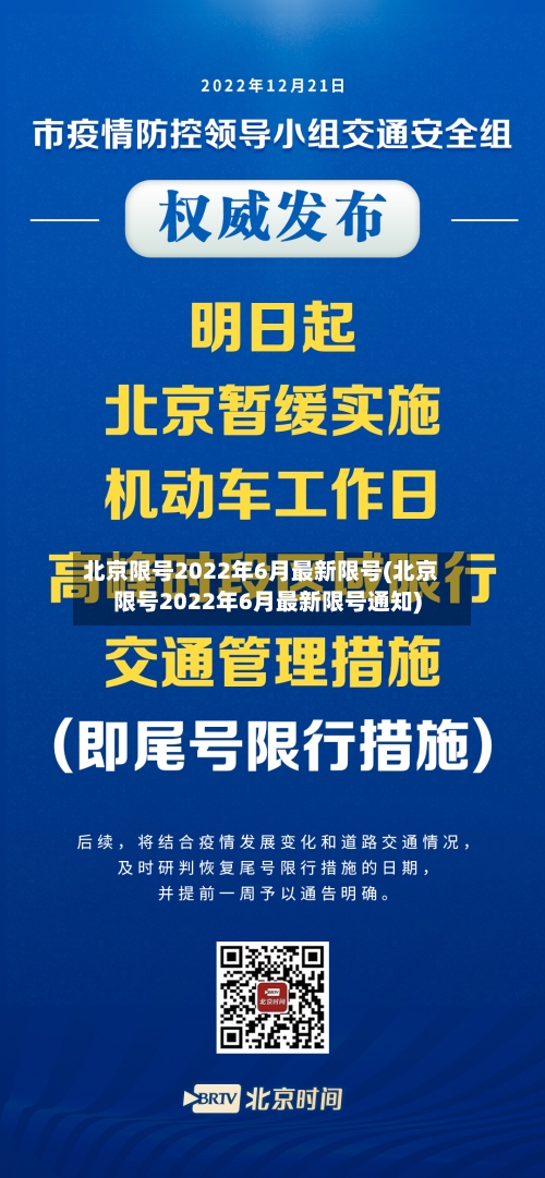 北京限号2022年6月最新限号(北京限号2022年6月最新限号通知)-第2张图片