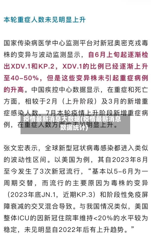 疫情最新消息大数据(疫情最新消息数据统计)-第2张图片