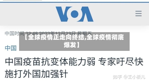 【全球疫情正走向终结,全球疫情彻底爆发】-第2张图片