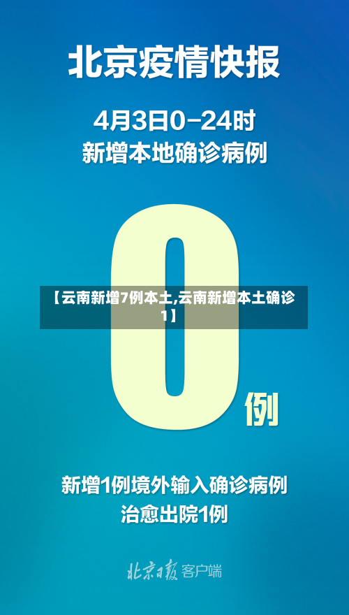 【云南新增7例本土,云南新增本土确诊1】