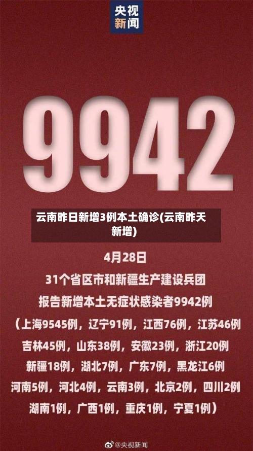 云南昨日新增3例本土确诊(云南昨天新增)