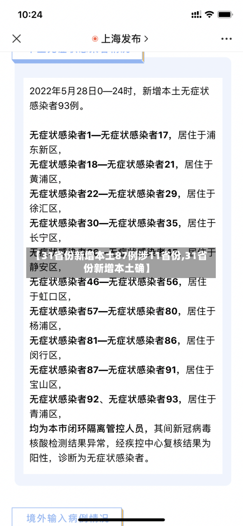 【31省份新增本土87例涉11省份,31省份新增本土确】