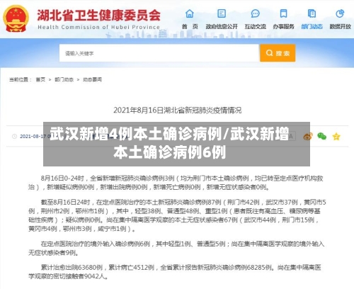 武汉新增4例本土确诊病例/武汉新增本土确诊病例6例-第3张图片