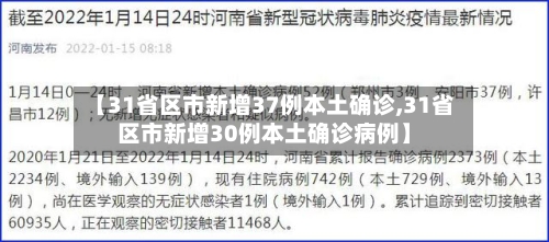 【31省区市新增37例本土确诊,31省区市新增30例本土确诊病例】-第2张图片