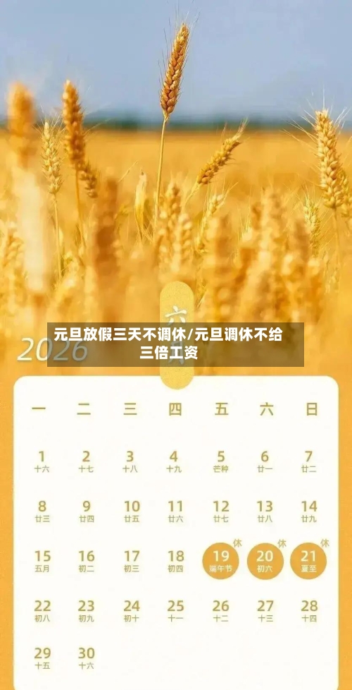 元旦放假三天不调休/元旦调休不给三倍工资-第2张图片