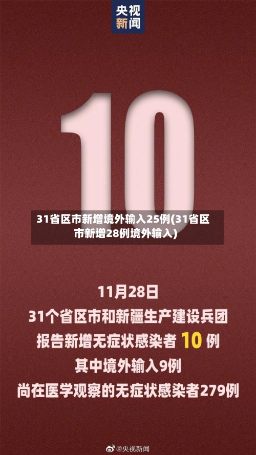 31省区市新增境外输入25例(31省区市新增28例境外输入)-第2张图片