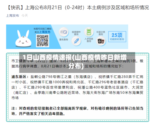 1日山西疫情速报(山西疫情昨日新增分布)-第2张图片
