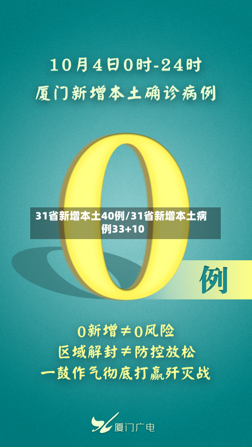 31省新增本土40例/31省新增本土病例33+10