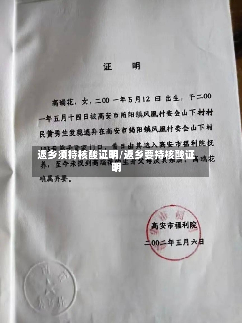返乡须持核酸证明/返乡要持核酸证明-第3张图片