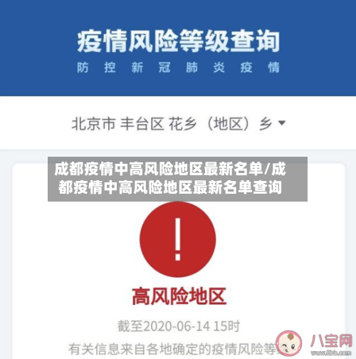 成都疫情中高风险地区最新名单/成都疫情中高风险地区最新名单查询
