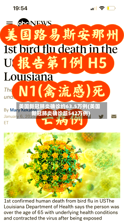 美国新冠肺炎确诊约63.5万例(美国新冠肺炎确诊超542万例)