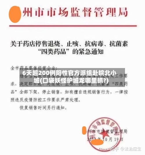 6天超200例阳性官方派组赴皖北小城(口袋妖怪护城龙哪里抓?)