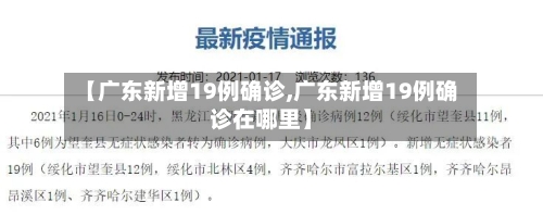 【广东新增19例确诊,广东新增19例确诊在哪里】-第3张图片