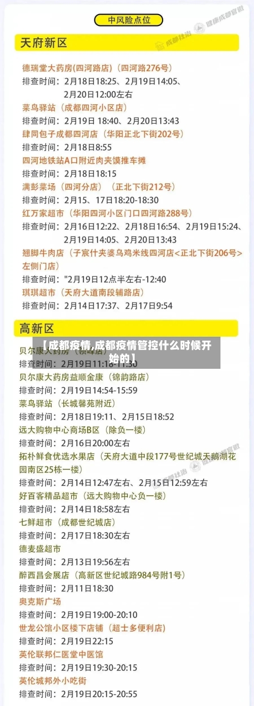 【成都疫情,成都疫情管控什么时候开始的】