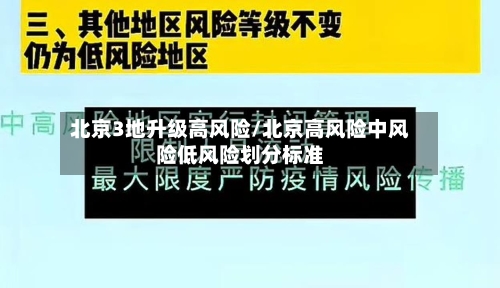 北京3地升级高风险/北京高风险中风险低风险划分标准