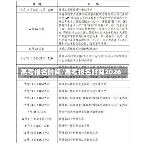 高考报名时间/高考报名时间2026