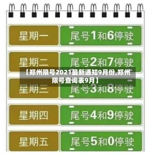 【郑州限号2021最新通知9月份,郑州限号查询表9月】