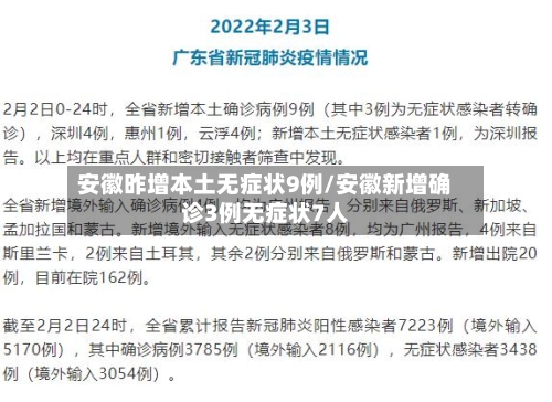 安徽昨增本土无症状9例/安徽新增确诊3例无症状7人-第2张图片