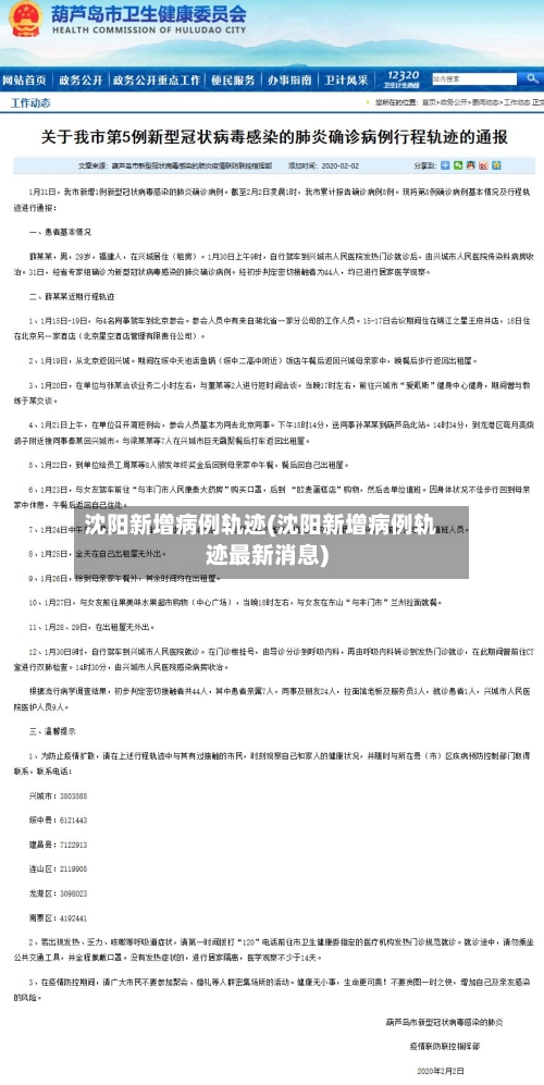 沈阳新增病例轨迹(沈阳新增病例轨迹最新消息)