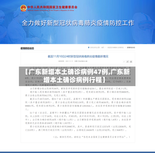 【广东新增本土确诊病例47例,广东新增本土确诊病例行程】-第3张图片