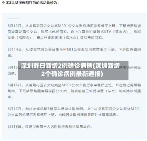 深圳昨日新增2例确诊病例(深圳新增2个确诊病例最新通报)-第2张图片