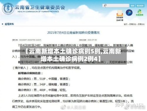 【云南新增本土确诊病例5例,云南新增本土确诊病例2例4】-第3张图片