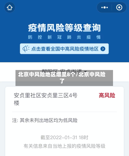 北京中风险地区增至8个/北京中风险了