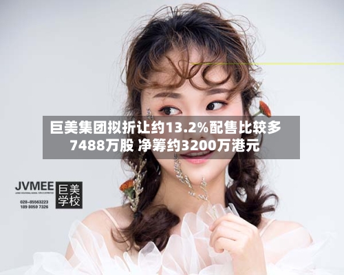 巨美集团拟折让约13.2%配售比较多7488万股 净筹约3200万港元