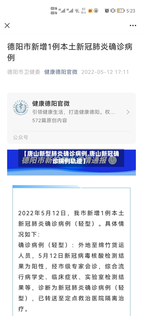 【唐山新型肺炎确诊病例,唐山新冠确诊病例轨迹】-第2张图片