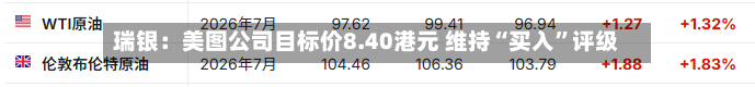 瑞银：美图公司目标价8.40港元 维持“买入”评级