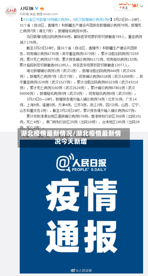 湖北疫情最新情况/湖北疫情最新情况今天新增