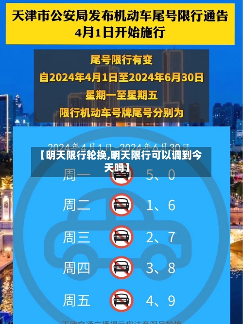 【明天限行轮换,明天限行可以调到今天吗】