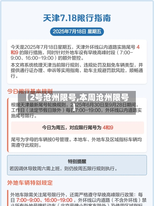 【2号沧州限号,本周沧州限号】