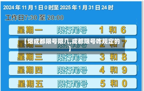 【烟成都限号限几,成都限号咋规定的】-第3张图片