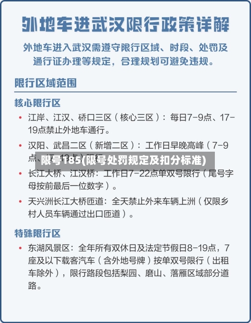 限号185(限号处罚规定及扣分标准)-第3张图片