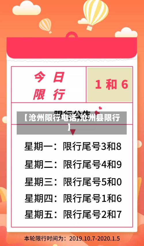 【沧州限行电话,沧州县限行】