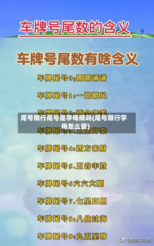 尾号限行尾号是字母限吗(尾号限行字母怎么算)-第3张图片