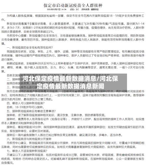 河北保定疫情最新数据消息/河北保定疫情最新数据消息新闻-第2张图片