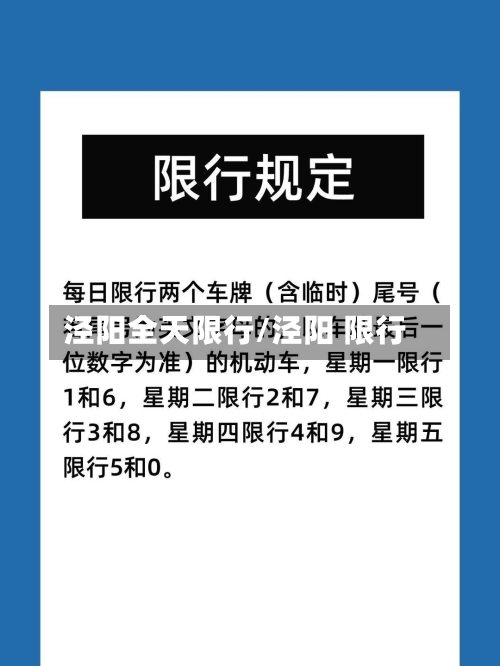泾阳全天限行/泾阳 限行