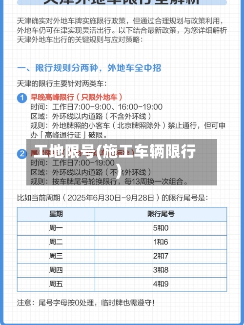 工地限号(施工车辆限行)