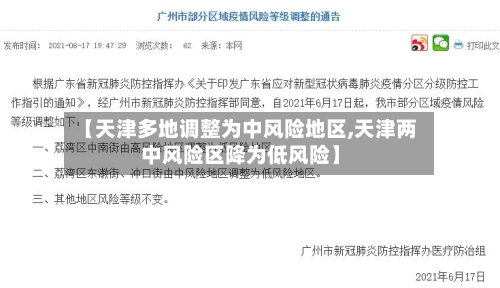 【天津多地调整为中风险地区,天津两中风险区降为低风险】-第2张图片