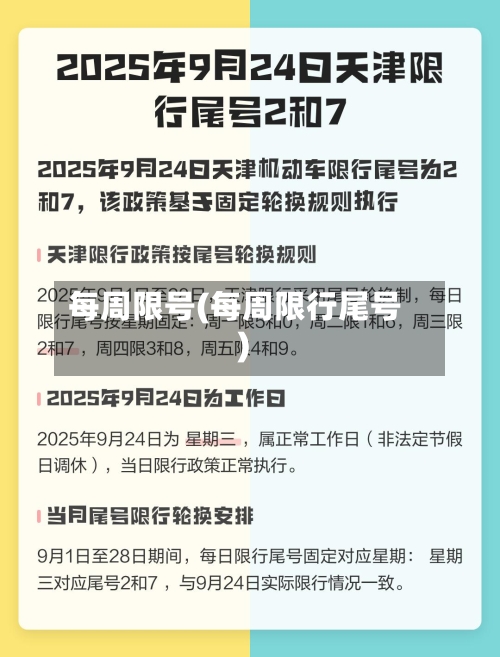 每周限号(每周限行尾号)-第3张图片