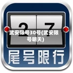 武安限号30号(武安限号明天)