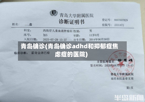 青岛确诊(青岛确诊adhd和抑郁症焦虑症的医院)-第2张图片