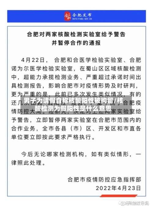 男子为请假自称核酸阳性被拘留/核酸检测为假阳性是什么意思-第2张图片