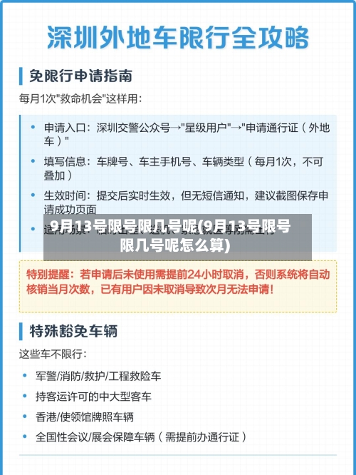 9月13号限号限几号呢(9月13号限号限几号呢怎么算)-第3张图片
