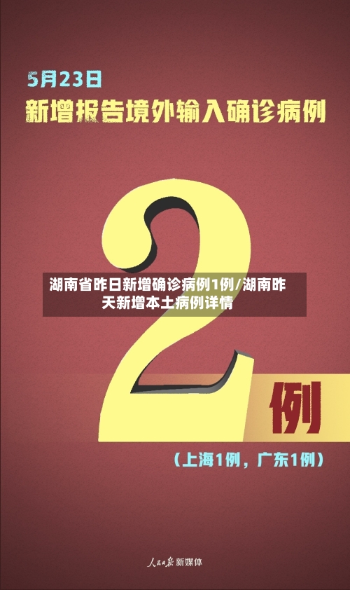 湖南省昨日新增确诊病例1例/湖南昨天新增本土病例详情-第2张图片